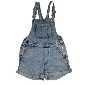 Bib Overall Shorts  By Universal Thread  Sz 2/ 26R Lt. Wash Button  Denim